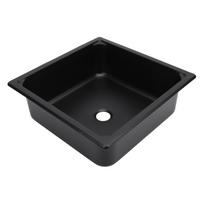Vienos dubenėlės baro kriauklė 13,8 X 13,8 X 4,7 colio kvadratinė nerūdijančio plieno virtuvės kriauklė su 40 mm nutekėjimo anga kemperiui maistui