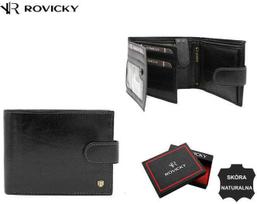 Didelė odinė vyriška piniginė su spaude – Rovicky