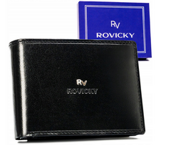 Odinė piniginė RFID ROVICKY RV-7680286-BCA