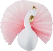 Beliani Vaikiška sienų apdaila Gulbė ODETTA Medvilnė 32 cm Baltas
