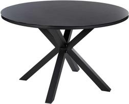 Beliani Sodo Stalas MALETTO 120 cm 120 cm Juodas Stiklas