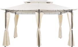 Beliani Sodo paviljonas COLOS metalinis 400x300 cm smėlio spalvos