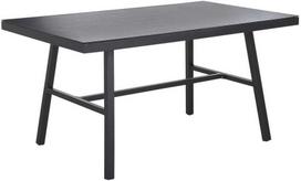 Beliani Sodo stalas CANETTO 150 cm 90 cm Stiklinis Juodas