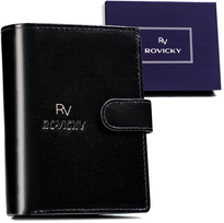 Didelė vyriška odinė piniginė su RFID sistema Rovicky