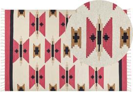 Beliani medvilninis kilim kilimas 200 x 300 cm daugiaspalvis GARNI