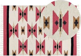 Beliani medvilninis kilim kilimas 160 x 230 cm daugiaspalvis GARNI
