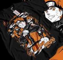 Naruto Uzumaki marškinėliai naruto Japonų anime geriausia dovana manga juodi marškinėliai 022 3XL
