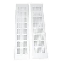 2 vnt. Oro ventiliacijos grotelės Aliuminio lydinio stačiakampė plokštelė spintai, batų spintai, drabužinei 80x350mm