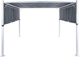Beliani Sodo paviljonas LED PARGA metalinis 310 cm 310 cm pilkas
