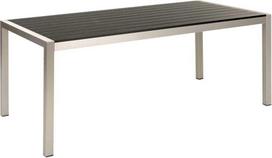 Beliani Sodo stalas VERNIO 180 cm 90 cm metalinis juodas/sidabrinis