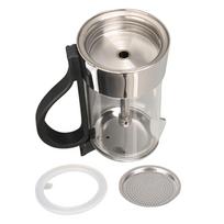 Moka Pot Crystal Glass Top Stainless Steel Stovetop Moka Pot Classic Italian Coffee Maker for 4 Cups L