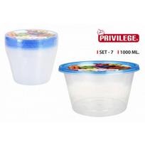 Indeliai maisto laikymui PRIVILEGE, 1 l, 7 vnt.
