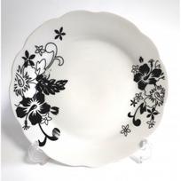 Lėkštė 23cm Baltos ir juodos spalvos