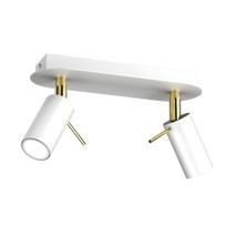 PRESTON GOLD/WHITE 2x mini GU10 lubinis šviestuvas