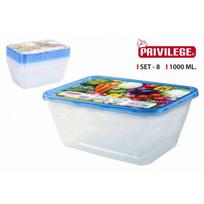Dėžutės maistui plastikinės Privilege 3042 1.0L 8vnt