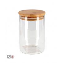 Indas biriems produktams QT Stiklinis su bambukiniu dangteliu 10x16cm