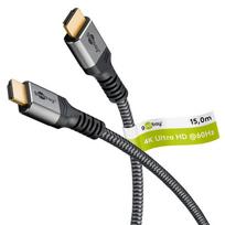 HDMI kabelis Goobay 64998 High Speed su Ethernet 15m Juoda/Sidabrinė