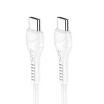 Hoco PD 60W USB C to USB C Cable, 1m, White, X37