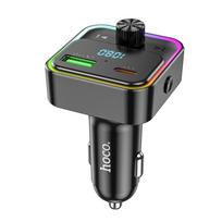 Hoco QC3.0 PD 30W Car Charger with FM Transmitter E81 Black