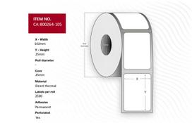 Capture Label 102 x 25mm, Core 25mm,  Direct Thermal, Coated,