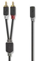 Nedis 3.5mm F to 2x RCA M 0.2m adapter