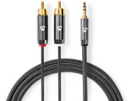 Nedis Cable, 3.5mm AUX - 2x RCA, 5m