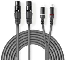 Nedis Cable 2x XLR F - 2x RCA M 1.5m