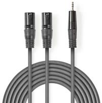 Nedis Cable 2x XLR M - 3.5mm M 3m