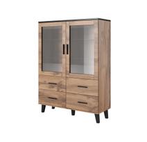 Cama vitrininė spinta LOTTA 2D4D votan ąžuolo + matinė juoda
