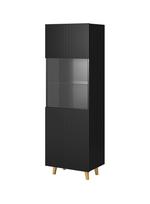 Vitrina PAFOS 60x40x182 matinė juoda