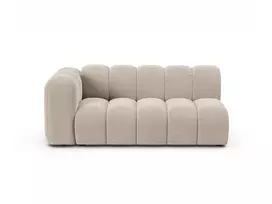 Velvet kairėn esanti modulinė sofa, Lupine, 3 vietų, 175x95x70, smėlio spalvos