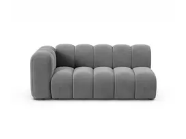 Velvet kairėn esanti modulinė sofa, Lupine, 3 vietų, 175x95x70, pilka