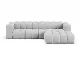 Modulinė kampinė sofa - dešinė, Lupine, 4 sėdimos vietos, 290x177x70, šviesiai pilka