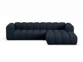 Modulinė kampinė sofa - dešinė, Lupine, 4 sėdimos vietos, 290x177x70, tamsiai mėlyna