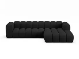 Modulinė kampinė sofa - dešinė, Lupine, 4 sėdimos vietos, 290x177x70, juoda