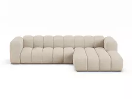 Modulinė kampinė sofa - dešinė, Lupine, 4 sėdimos vietos, 290x177x70, smėlio spalvos