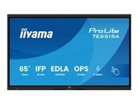 IIYAMA TE6515A-B1AG 65inch Stylish IFP iiWare21E 3840x2160 UHD IPS Android 14 16/128GB 2xHDMI DP 2xUSB-C VESA 600x400