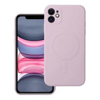 SILIKONO MAG COVER dėklas suderinamas su MagSafe IPHONE 11 rožinės spalvos