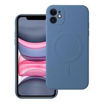 SILIKONINIS MAG KORPUSAS, suderinamas su MagSafe, IPHONE 11 mėlynas