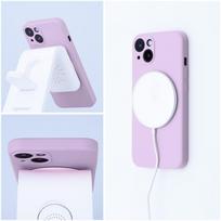 SILIKONINIS MAG DANGTELIS (didelis anga) suderinamas su MagSafe IPHONE 17 rožinis
