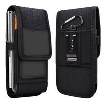 Vertikalus universali dėklas OXFORD modelis 4 iPhone 13 Pro Max / Samsung S21 Ultra / Xiaomi 12 Ultra juodas