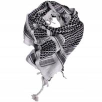 Arafatas Shemagh Keffiyeh Mil-Tec 105x110 cm, Balta Juoda