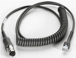 Zebra CABLE USB FOR LS34XX TO VC5090 USB Cable Connects LS34XX to VC5090, coiled 9 extended, rugged amphenol connection (25-71918-01R)