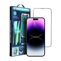 5D Pilnas Klijų Temperuotas Stiklas iPhone 17 Air juodas + aplikatorius