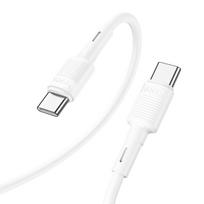 USB C į USB C kabelis Hoco 3A 60W 1 m X83 baltas