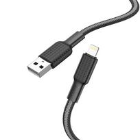 USB A - Lightning Laidas Hoco 2,4A 1 m X69 juodas baltas