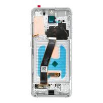 LCD ekranas SAMSUNG S20 4G baltas SOFT OLED su rėmu