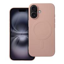 SILIKONINIS MAG DANGTELIS (didelė skylė) dėklas, suderinamas su MagSafe, IPHONE 16 rožinis