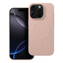SILIKONO MAG COVER (didelė skylė) dėklas, suderinamas su MagSafe, skirtas IPHONE 16 Pro rožinės spalvos
