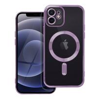 ELECTRO MAG COVER dėklas suderinamas su MagSafe IPHONE 12 tamsiai purpurinis